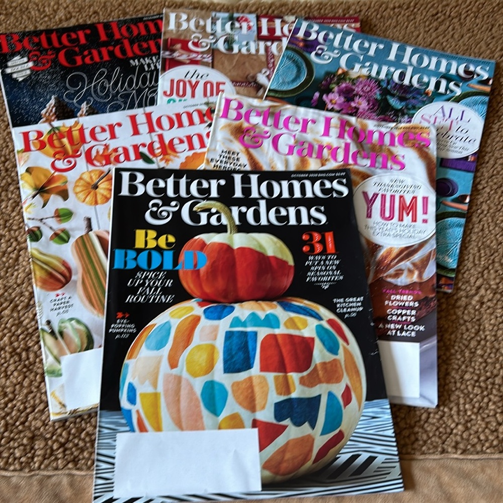 6 BH&G Magazines Fall/Winter/Holiday